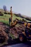 Powershift HD1 - A handy little outfit on an awkward fence line. Tele Handler outfits are ok to a point simply because you need two people - one to drive the machine and the other to operate the post driver and guide the driver.