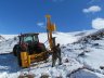  - Making a start, driving in strainers and waiting for the thaw to arrive which will then allow the main fencelines to be completed.